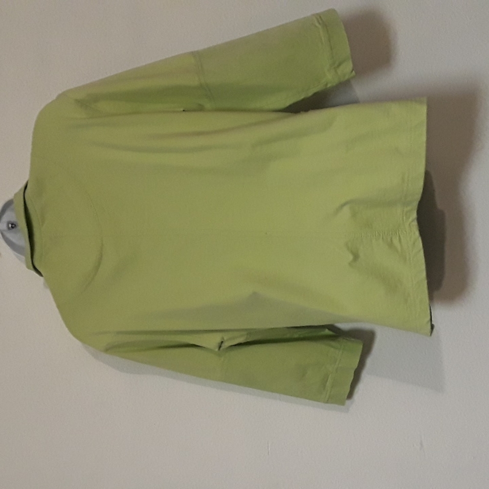 *C4 - VINTAGE OLEG CASSINI SPORT SZ. L 100% COTTON LIME GREEN JACKET - Picture 5 of 5